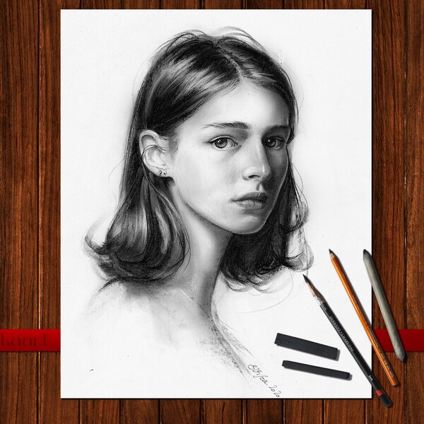 Portrait Commission Drawing Etsy