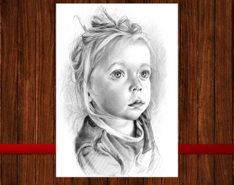 Drawing from Photo, Portrait from photo, Custom portrait painting, Unique baby gift, Pencil portrait, Commission portrait, Art commission
