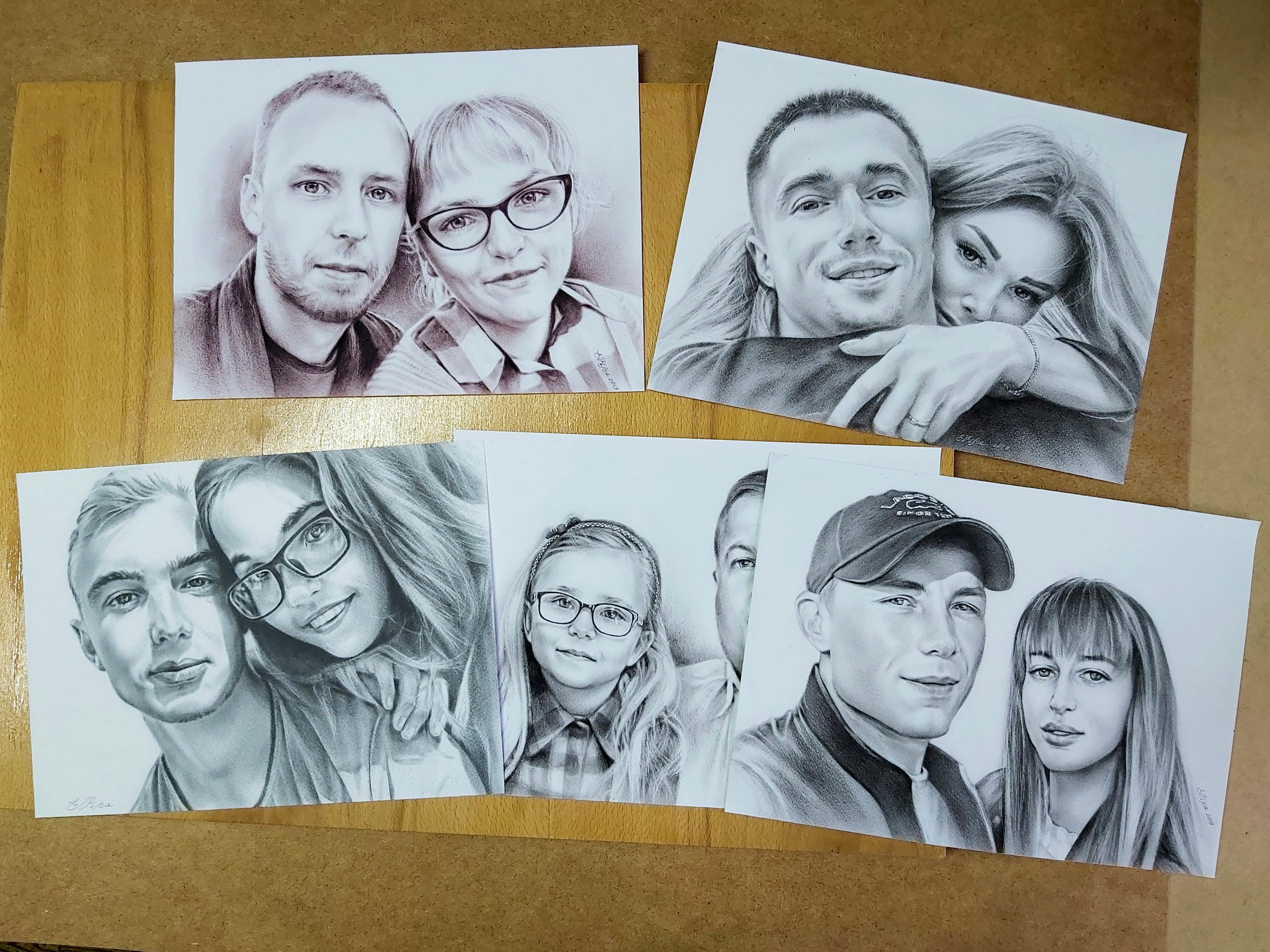 Soulmate drawing Art commission Custom Couple Portrait Etsy