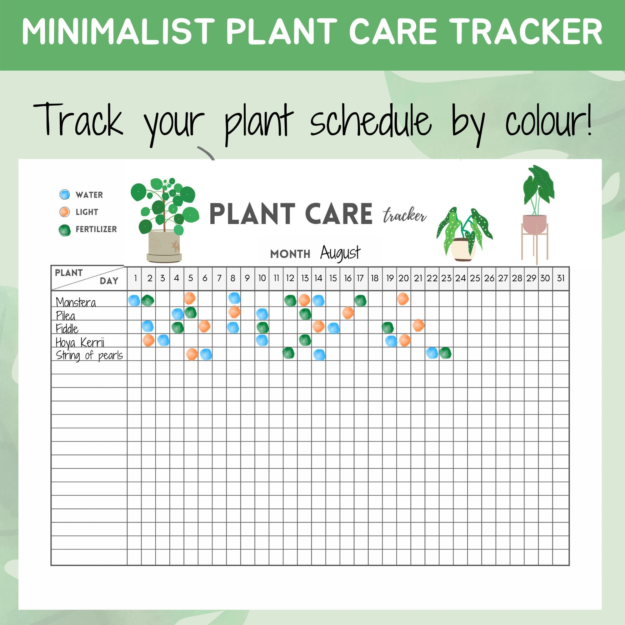 minimalist-plant-care-tracker-plant-planner-watering-log-etsy-uk