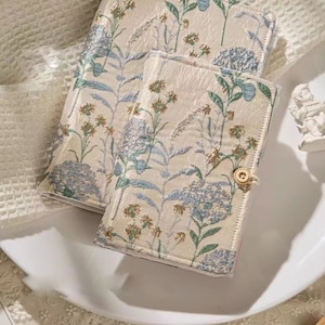 Agenda personnel/A6/A5 Herbes avec reliure à 6 anneaux Cahier rechargeable Agenda fait main avec 80 feuilles vierges/grille/ligne/kraft