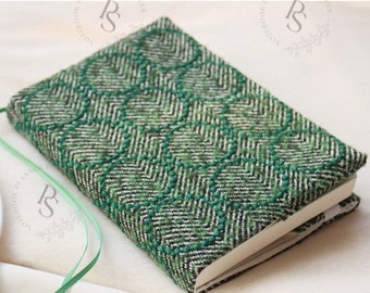 Adjustable Notebook Cover (Tambourine Pattern)  for Journal, Planner, Diary, Agenda, and Book - A5/A6 Size - Reusable Book Protector