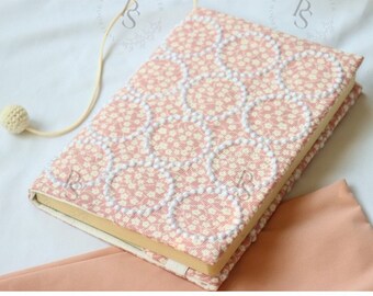 Adjustable Handmade Tambourine Sleeve Cover for Notebook, Journal, Planner, Diary, Agenda, and Book - A5/A6 Size - Reusable Book Protector