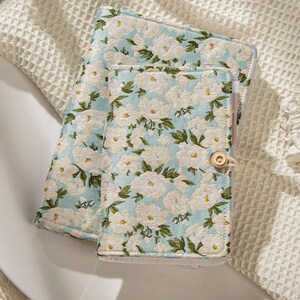 Planificateur personnel/A6/A5 camélia blanc avec classeur à 6 anneaux, carnet rechargeable, agenda de journal fait à la main avec 80 feuilles vierges/grille/ligne/kraft