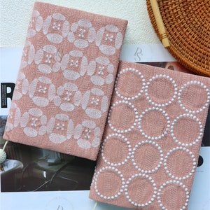 Adjustable Handmade Embroidery Sleeve Cover for Notebook, Journal, Planner, Diary, Agenda, and Book - A5/A6 Size - Reusable Book Protector