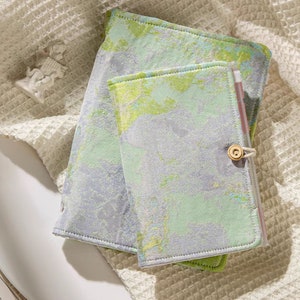 Agenda personnel/A6/A5 vert avec reliure à 6 anneaux carnet de notes rechargeable Organiseur de journal fait main avec 80 feuilles vierges/grille/ligne/kraft