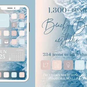 Beach Boho Aesthetic iOS App Icons, 1,300+ iPhone iOS 14 Aesthetic App Pack, Neutral Aesthetic App Icons, iOS 14 Aesthetic, Boho, Neutral