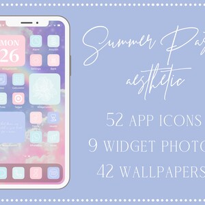 Pastel Aesthetic App Icons, iOS 14 App Icons Aesthetic, Summer App Icons, iOS 14 Aesthetic, Unicorn Rainbow App Icons, iOS 14 icons, Rainbow
