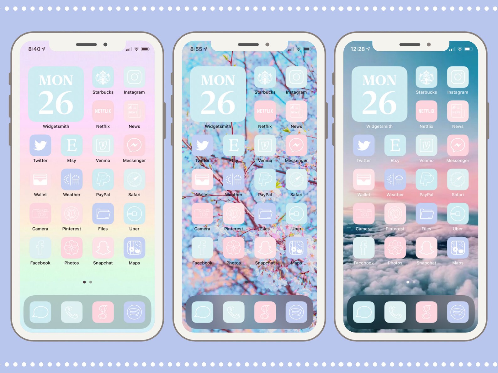 Pastell Ästhetik App Icons iOS 14 App Icons Ästhetik Sommer Etsy