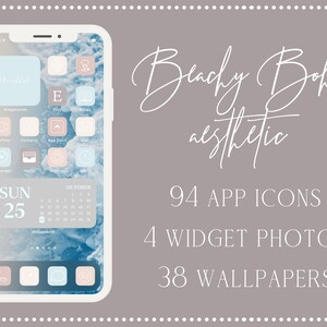 Beach Boho Aesthetic App Icons, 94 iPhone App Icons iOS 14 Aesthetic, Neutral Aesthetic App Icons, App Icons, iOS 14 Aesthetic, iOS 14 Icons