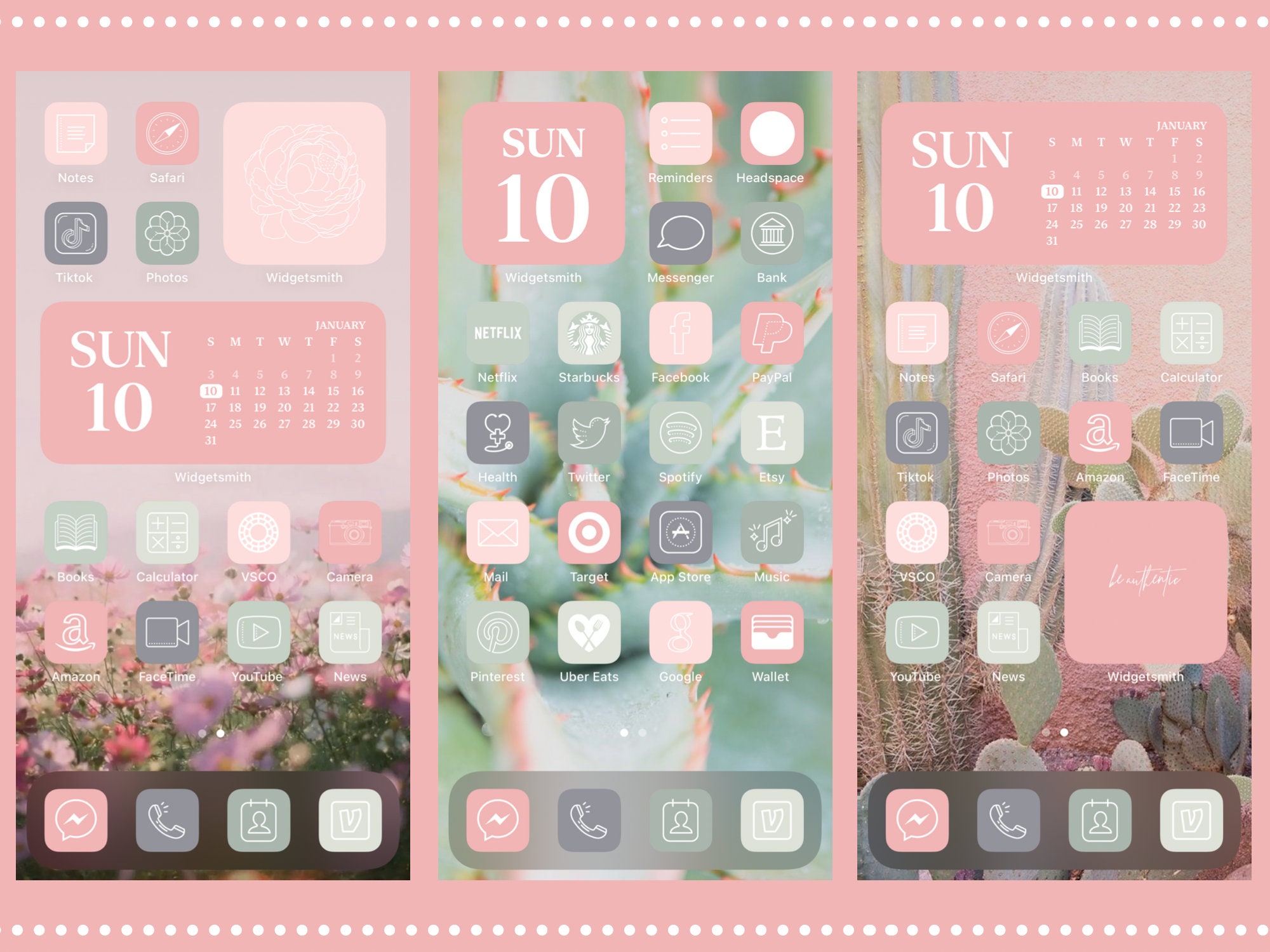 Floral Pastel Aesthetic App Icons 52 iPhone iOS 14 Mint | Etsy