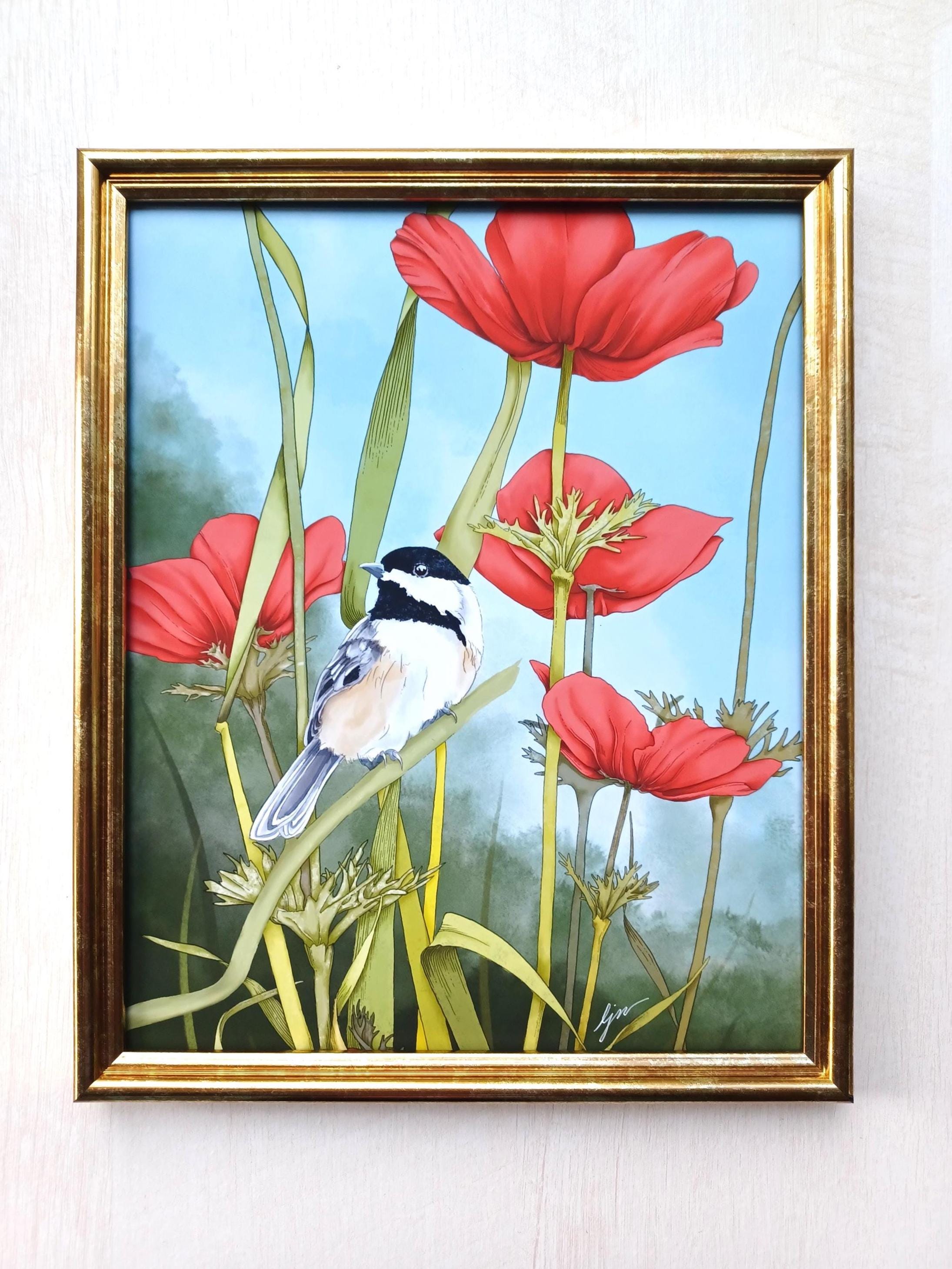 Black-capped Chickadee Art Print 8x10 Wild Bird Painting Giclee Print ...