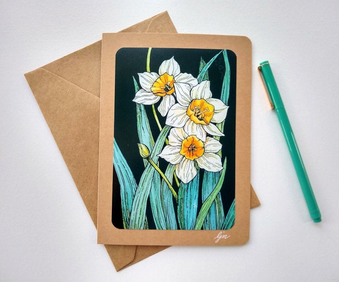 Spring Flowers Variety Card Set / 5x7 Blank Cards / Floral Greeting ...
