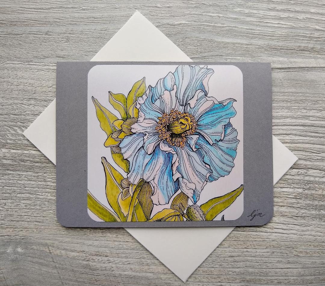 Floral Notecard Set / Watercolor Flowers Blank Cards / Set of - Etsy