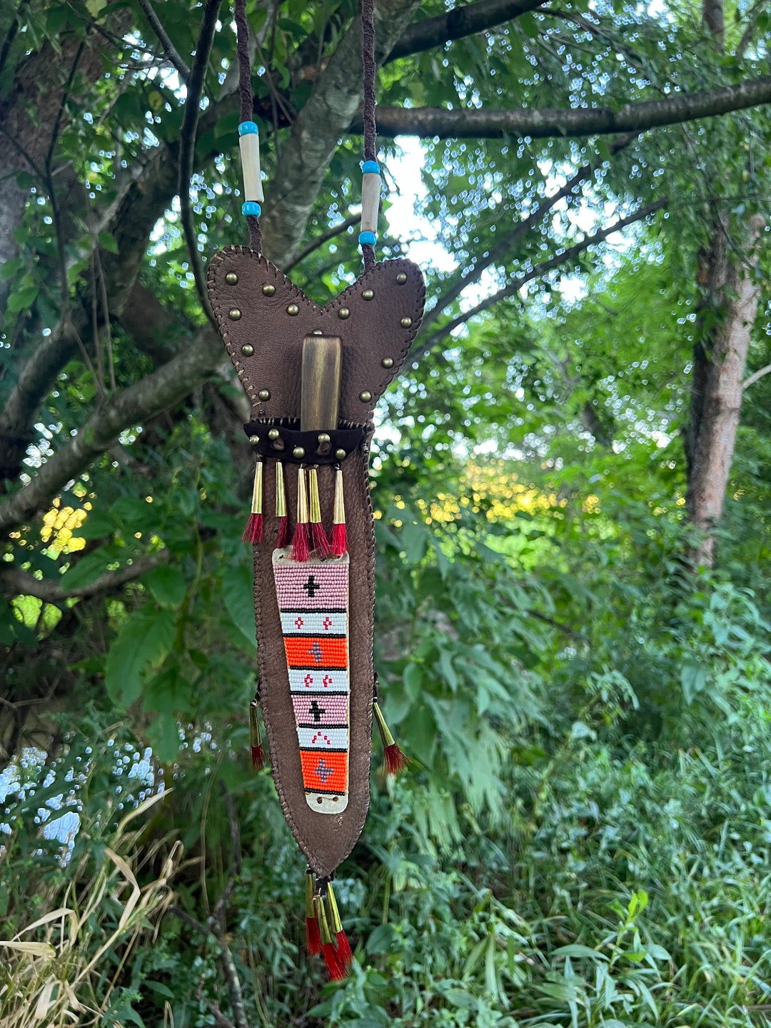 Eastern Woodlands Neck Knife & Sheath. This Knife Dates to Etsy