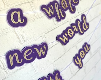 Princess Jasmine A Whole New World Birthday /Baby Shower Banner