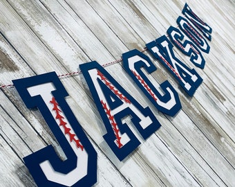 Baseball themed - Rookie of the Year - Little Slugger - Personalized Name birthday banner