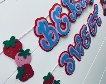 Berry sweet birthday banner - strawberry birthday - Berry First Birthday