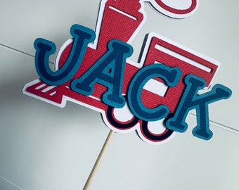 Choo Choo Train Cake Topper - First Birthday cake topper - Train party