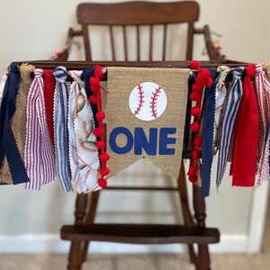 Baseball 1st Birthday - Little Slugger - Rookie of the Year - Highchair Banner