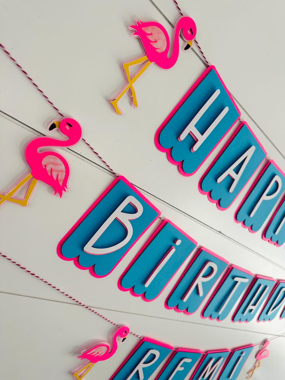 Flamingo - Let's Flamingle - Personalized Happy Birthday Banner - Etsy