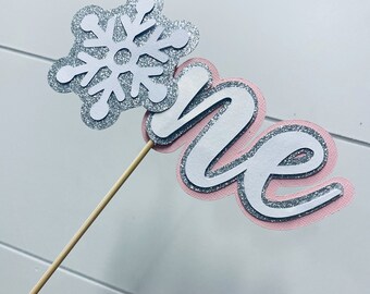 Winter ONEderland - Christmas Birthday Cake Topper - First Birthday - snowflake