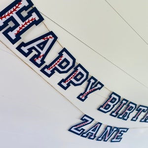 Custom Multiple Wording - Baseball themed - Rookie of the Year - Little Slugger - Personalized Name birthday banner