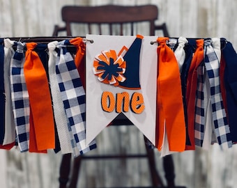 Auburn - Football Season Birthday Highchair Banner - CUSTOMIZABLE colors/teams