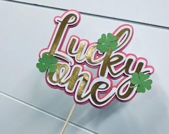 The Lucky One - St Patricks Day - first  Birthday - cake topper - smash cake - lucky girl