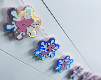 Christmas Birthday - Winter Wonderland - ONEderland - Milestone banner  - Monthly Milestone Banner - First Birthday - snowflake