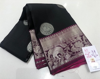 Handloom Kanchipuram Silk Saree: Indian Wedding Party Wear