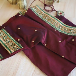 Handcrafted Aari Work Stitched Readymade Blouse For Women's Party | Festival | Wedding Wear| Crop Tops