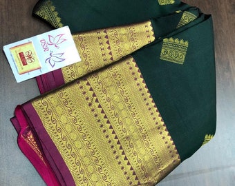 Pure Kanchipuram Handloom Pattu Silk Saree: Indian Wedding Kanjivaram