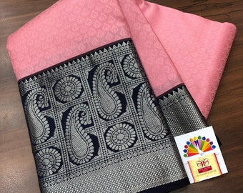 Pure Kanchi Handloom Pattu Silk Saree: Indian Wedding Sari