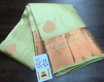 Pure Kanchipuram Handloom Pattu Silk Saree: Indian Wedding Sari