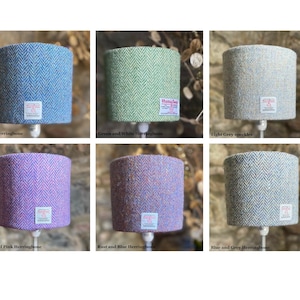 Small/mini Harris Tweed Lampshade Various colour and designs image 1