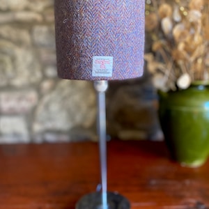 Small/mini Harris Tweed Lampshade Various colour and designs RustBlueHerringbone