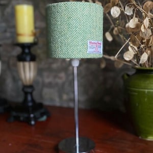 Small/mini Harris Tweed Lampshade Various colour and designs GreenWhiteHerringbon