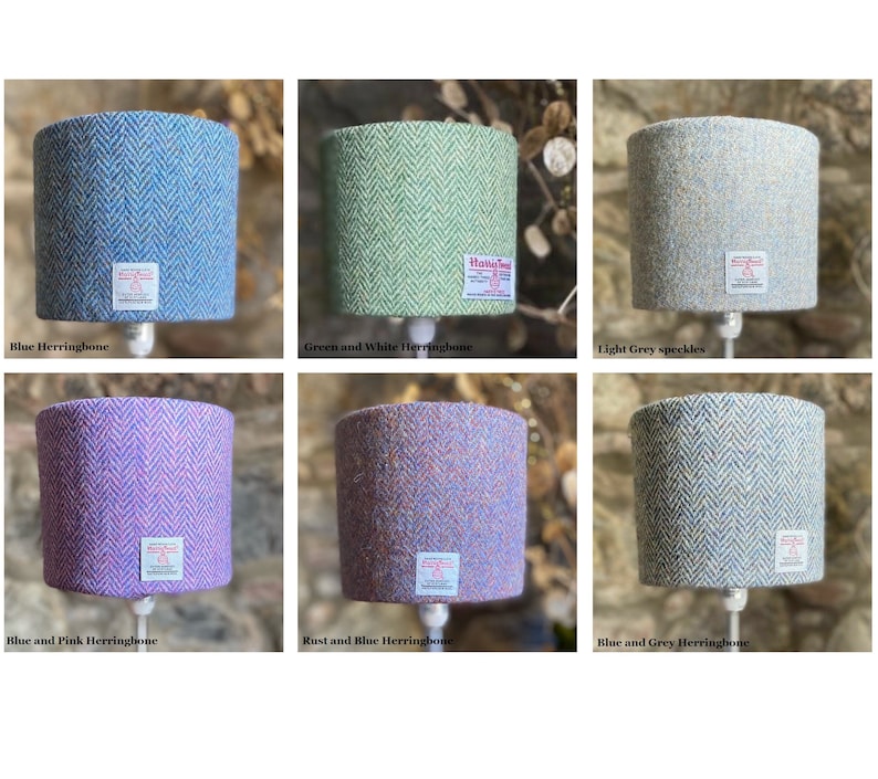 Small/mini Harris Tweed Lampshade Various colour and designs image 1