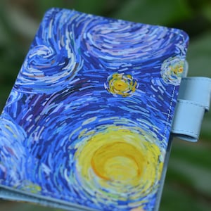 Handmade Hobonichi Cover: A5/A6 Replaceable Notebook, Starry Night