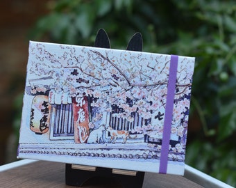 Version horizontale Couverture japonaise pure pâte de coton aquarelle papier carnet de croquis cadeau de vacances cadeau pour lui / elle