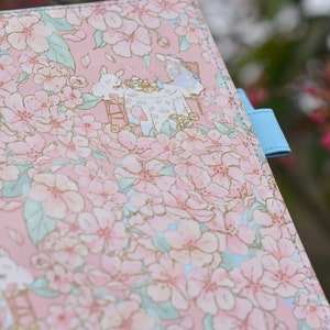 Handmade Floral Hobonichi Cover: A5/A6 Planner, Replaceable Notebook