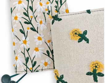 Handmade Floral Hobonichi Cover: A5/A6 Replaceable Notebook