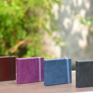 Handmade Watercolor Sketchbook: PU Leather Travel Diary