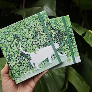 Handmade Cat Watercolor Sketchbook | 300g Cotton Paper image 1