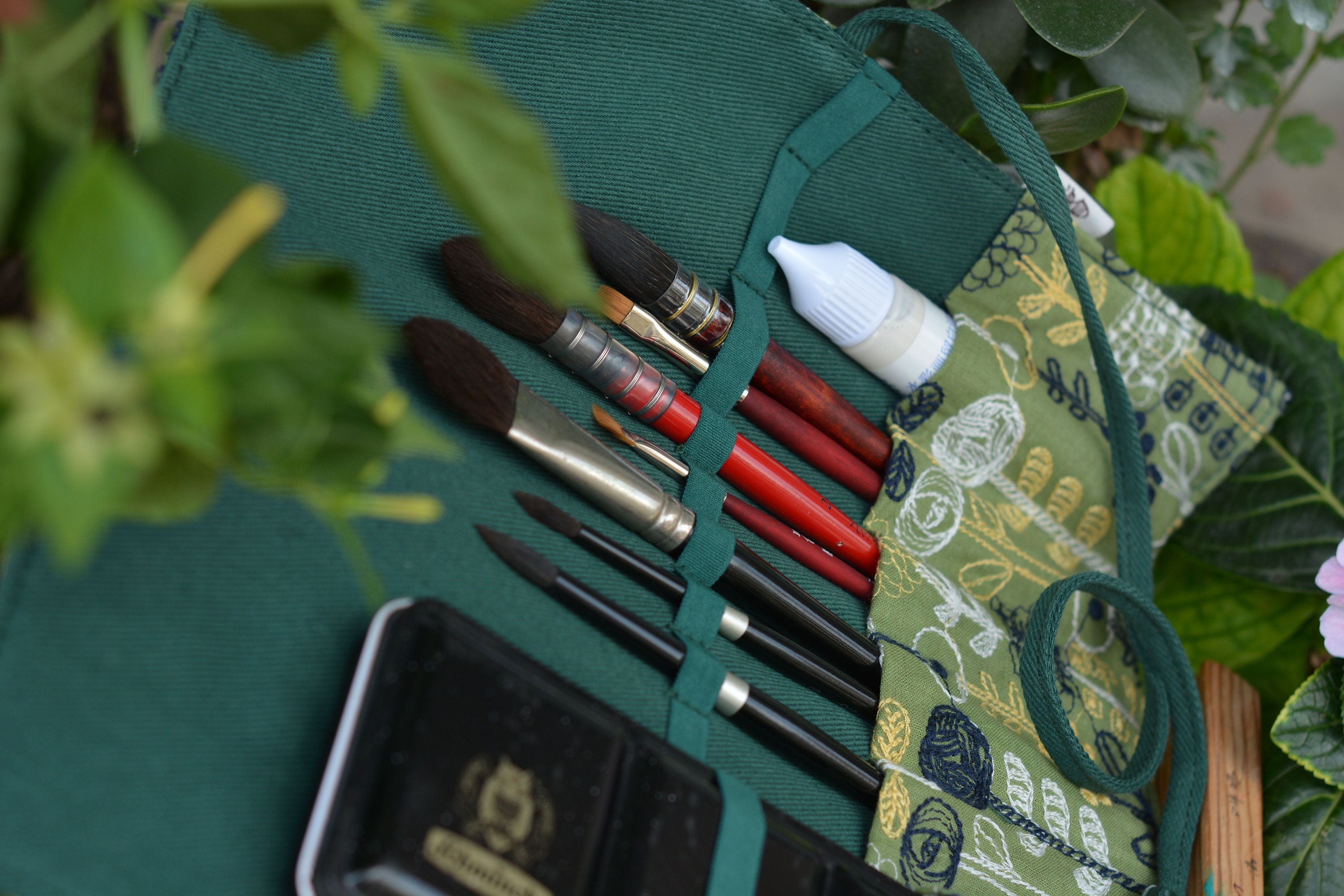 Paint brush roll Brush roll artist gift watercolor brush Etsy