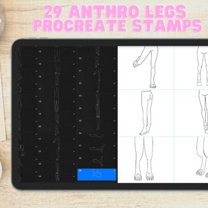 29 Anthro Legs Procreate Stamps