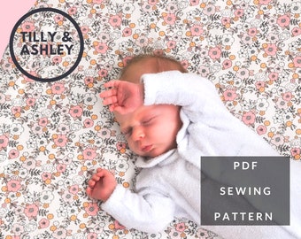 Baby play mat PDF sewing pattern, padded play mat pattern, reversible play mat pattern, round play mat, easy play mat pattern, playroom mat