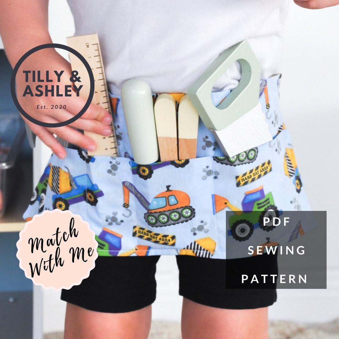 Tool Belt Sewing Pattern, Kids & Adult Sizing, Kids Tool Belt Pattern