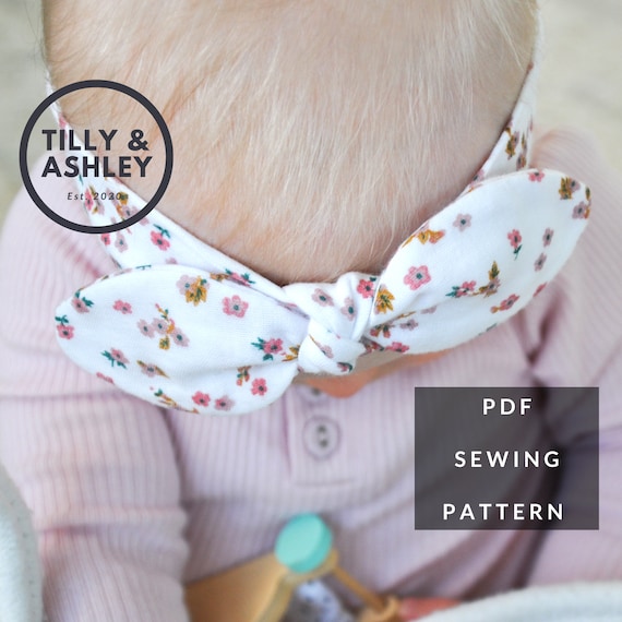 Easy headband sewing pattern, Elastic back headband, Baby to Adult sizes, Baby headband PDF pattern, Kids headband pattern, Sewing for baby